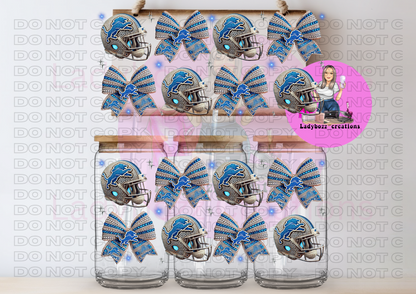 Football Team Faux Glitter Libbey WRAP ONLY