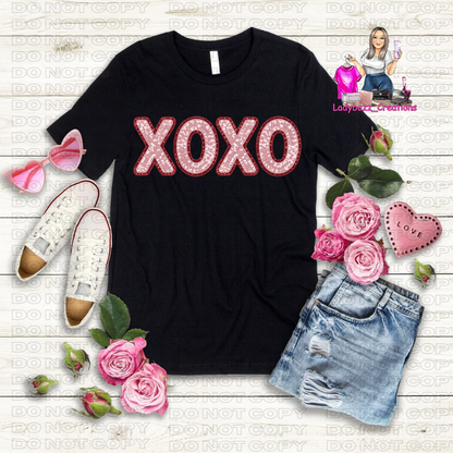 XOXO/Valentines/Faux Embroidery Tshirt/Several Options
