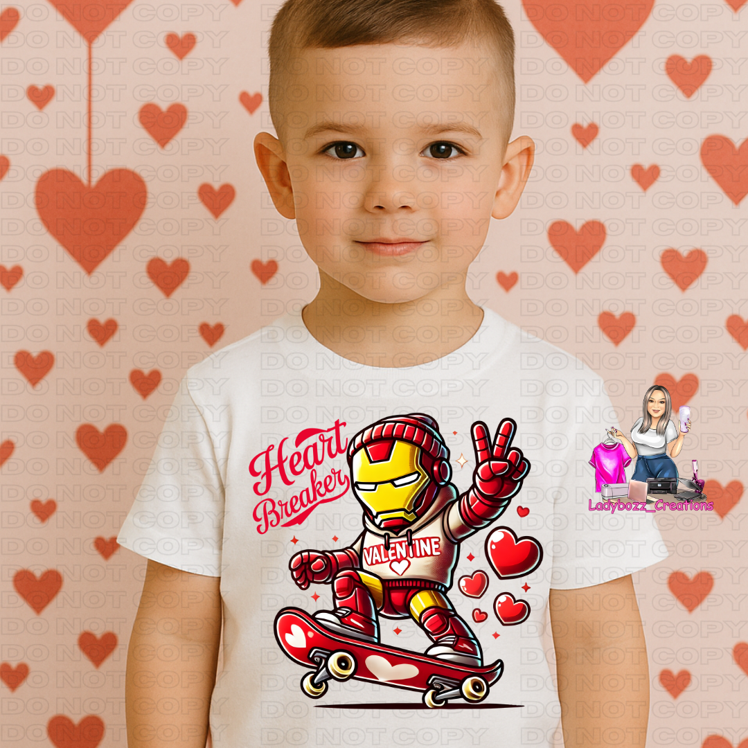 Heart Breaker Iron Man/Valentines/kids/tshirts