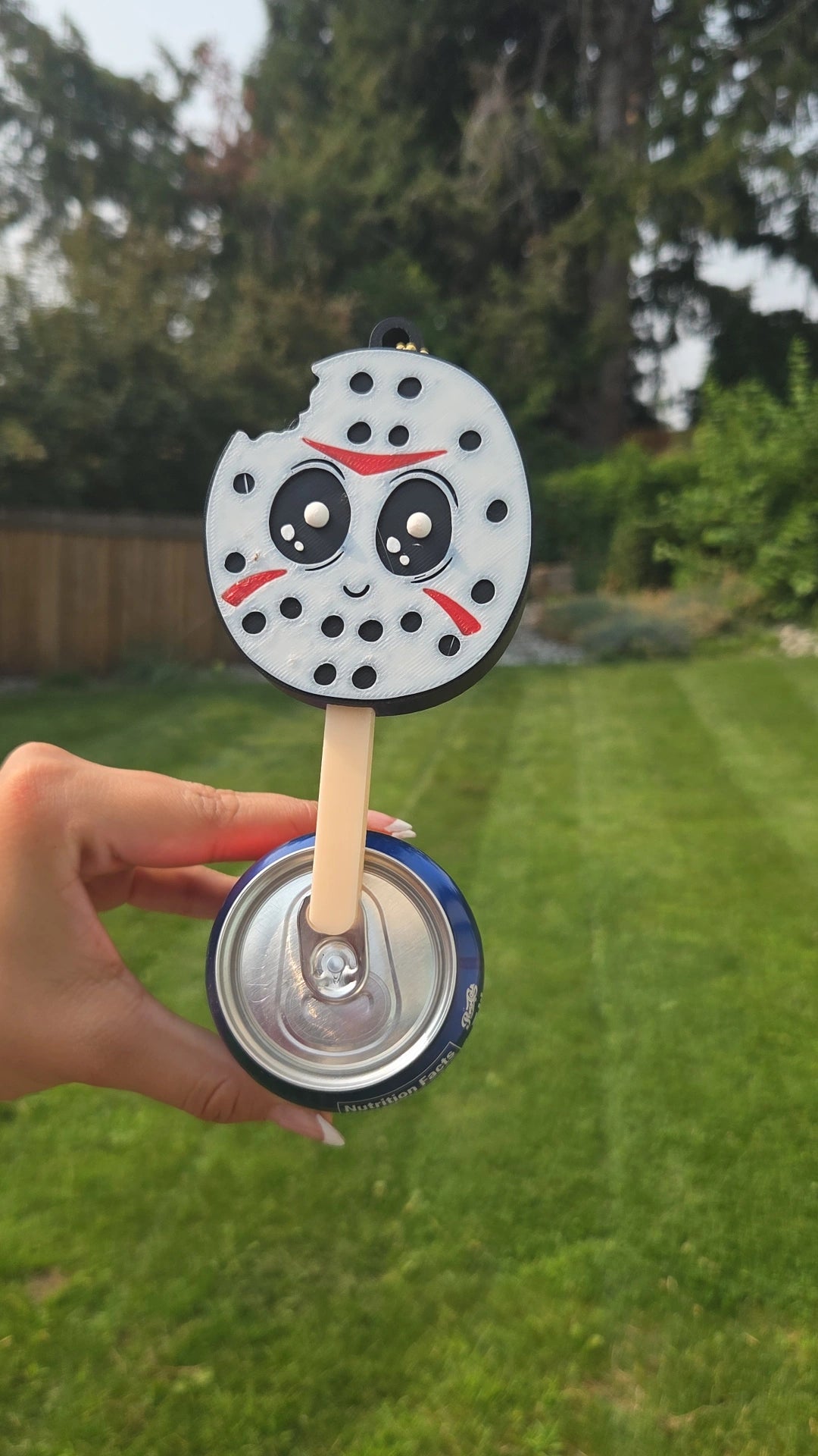 3D Printed Jason Face Popsicle Keychain/3D