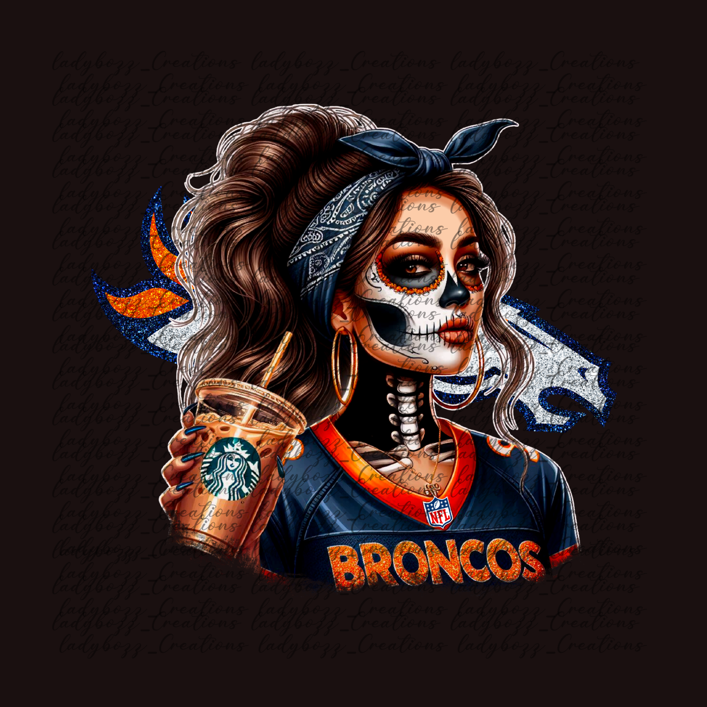 Skelly girl Football /Every Team Available/PRINT ONLY