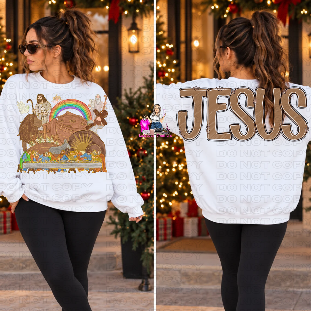 Jesus Movie Sweatshirts Front and Back Design/Christmas