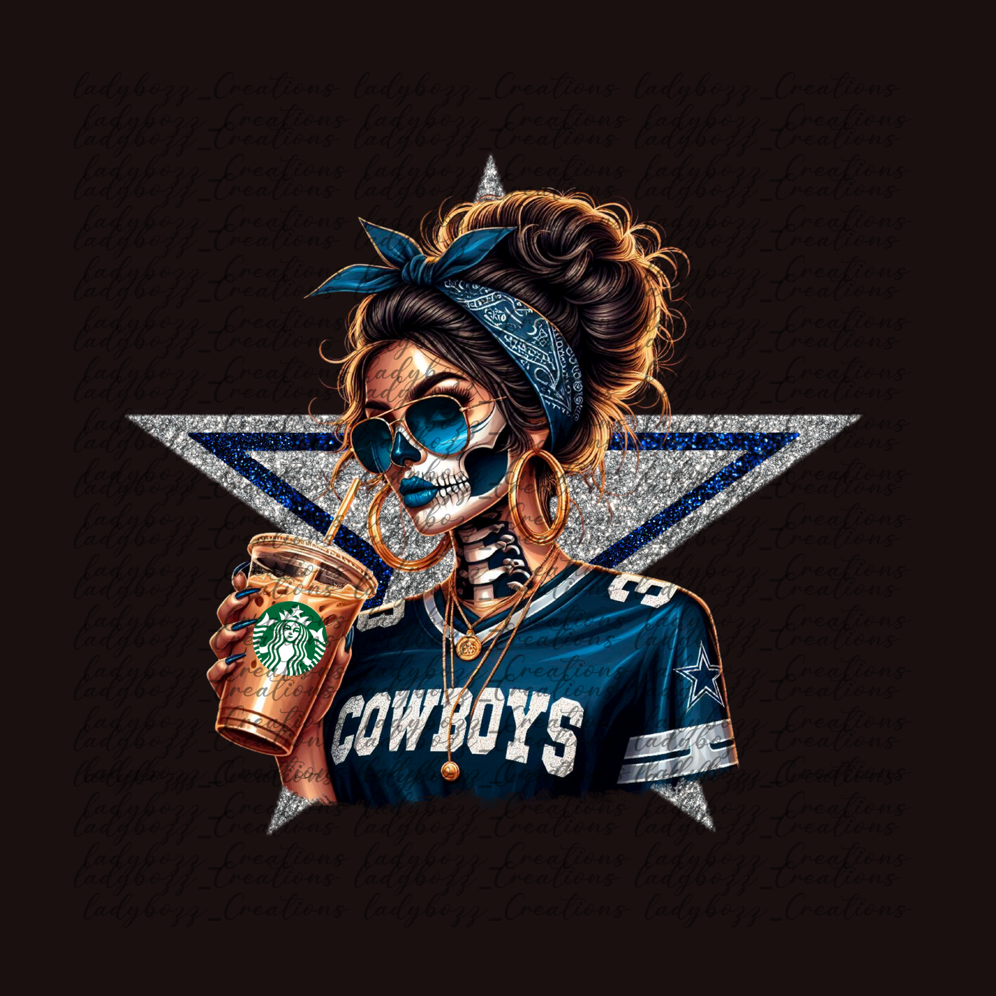 Skelly girl Football /Every Team Available/PRINT ONLY