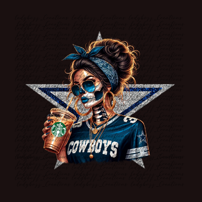 Skelly girl Football /Every Team Available/PRINT ONLY