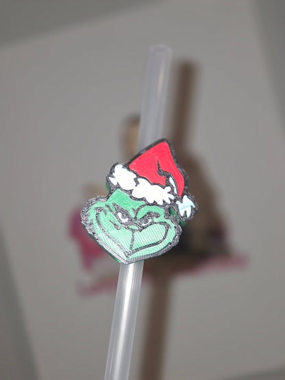 Christmas Green Guy/STRAW TOPPER ONLY