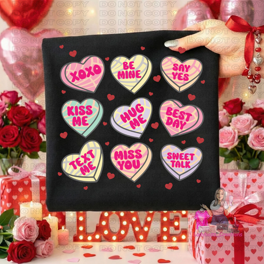 XO Candy Hearts/Tshirt/Valentines
