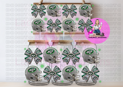 Football Team Faux Glitter Libbey WRAP ONLY