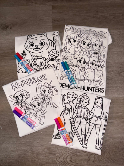 Huntrix Color Me Shirts/several options/kids