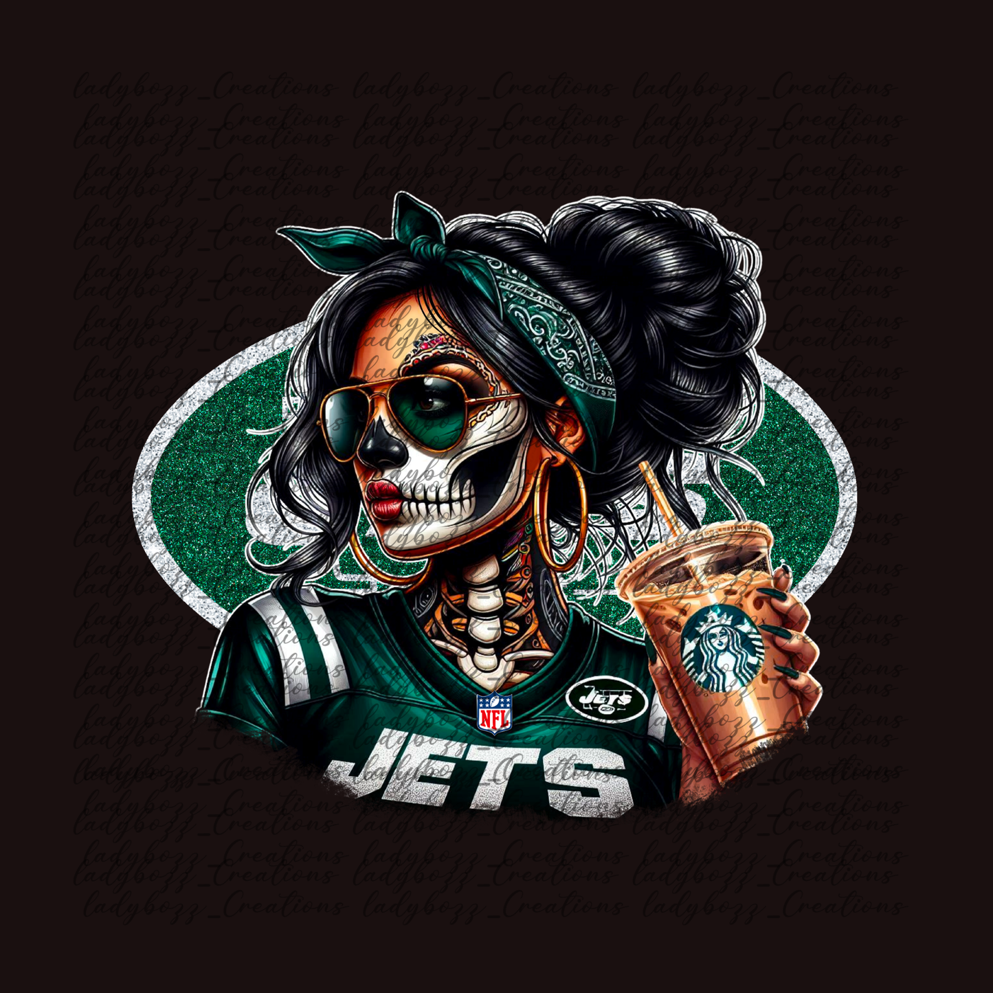 Skelly girl Football /Every Team Available/PRINT ONLY