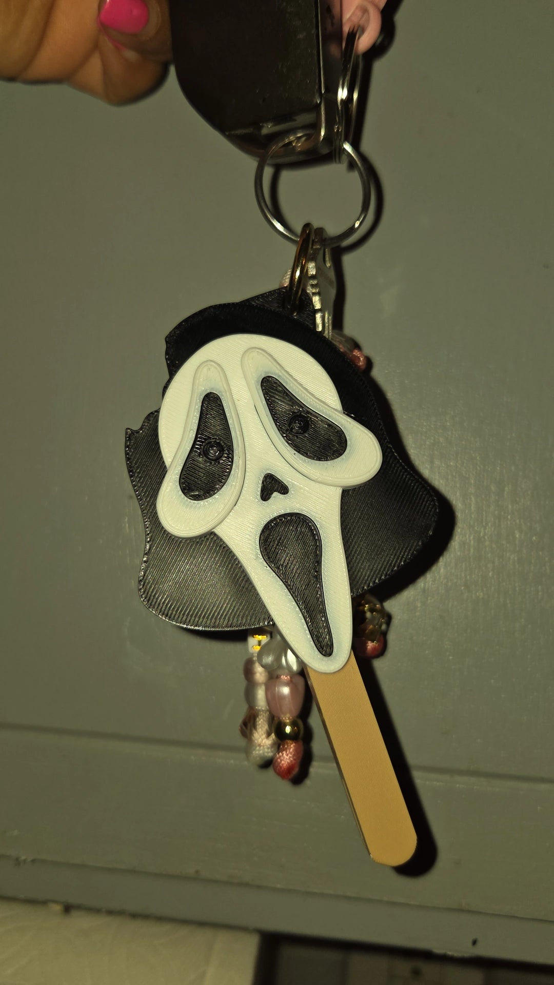 3D Printed Ghost Face Popsicle Keychain/3D