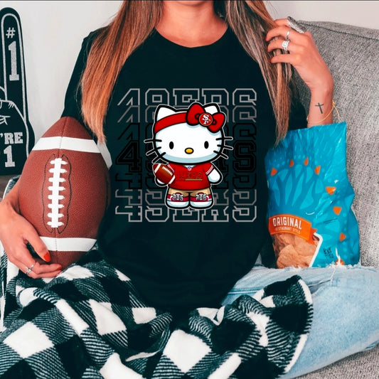 Hello Kitty/ Football/DTF PRINT ONLY/nfl