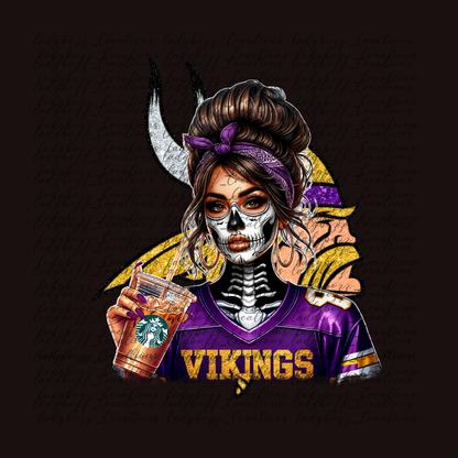 Skelly girl Football /Every Team Available/PRINT ONLY