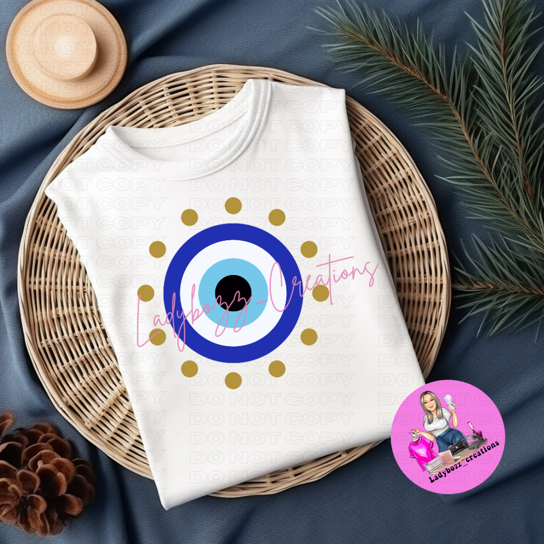 Evil Eye Circle/Tshirt or print onlyl