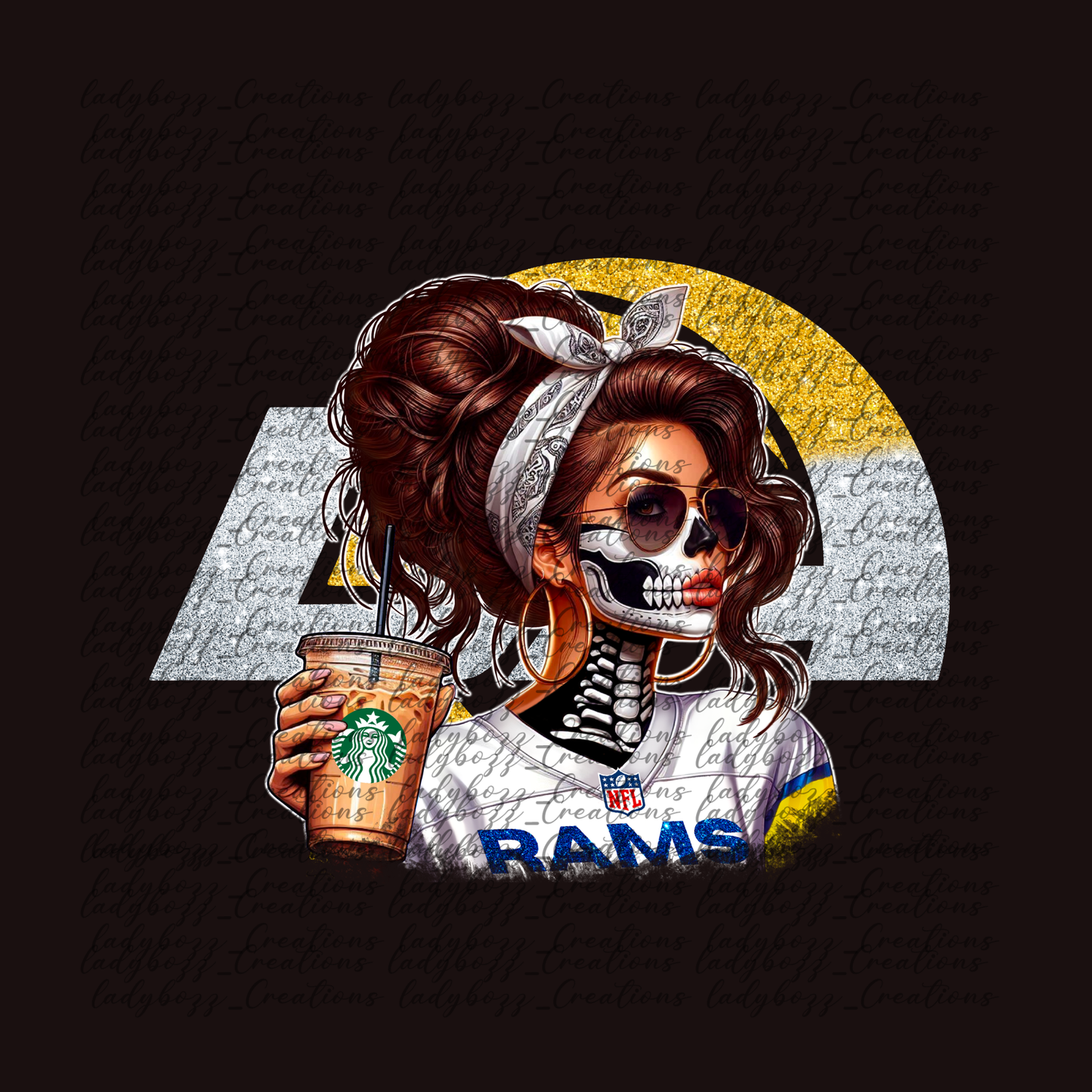 Skelly girl Football /Every Team Available/PRINT ONLY