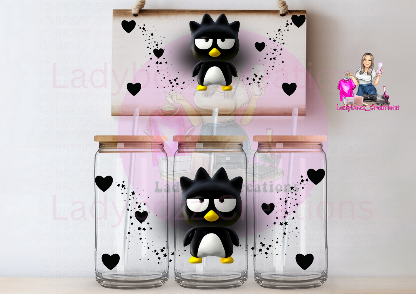 Hello Kitty Penguin/libbey wrap only/2 wraps