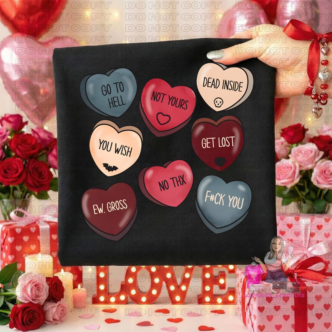Mean Candy Hearts/Tshirt/Valentines