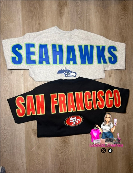 Oversized Arm to Arm Team/Sweatshirt/Sports/NFL