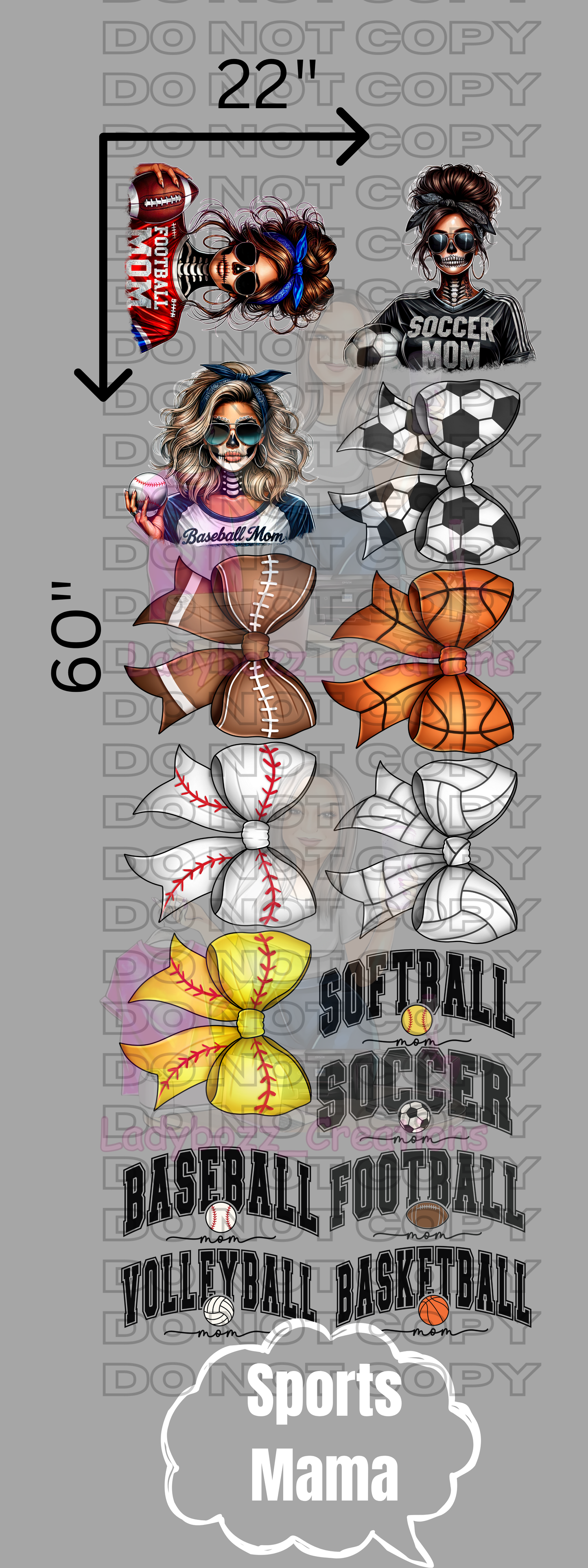 Sports Mama/DTF Gangsheet/Premade
