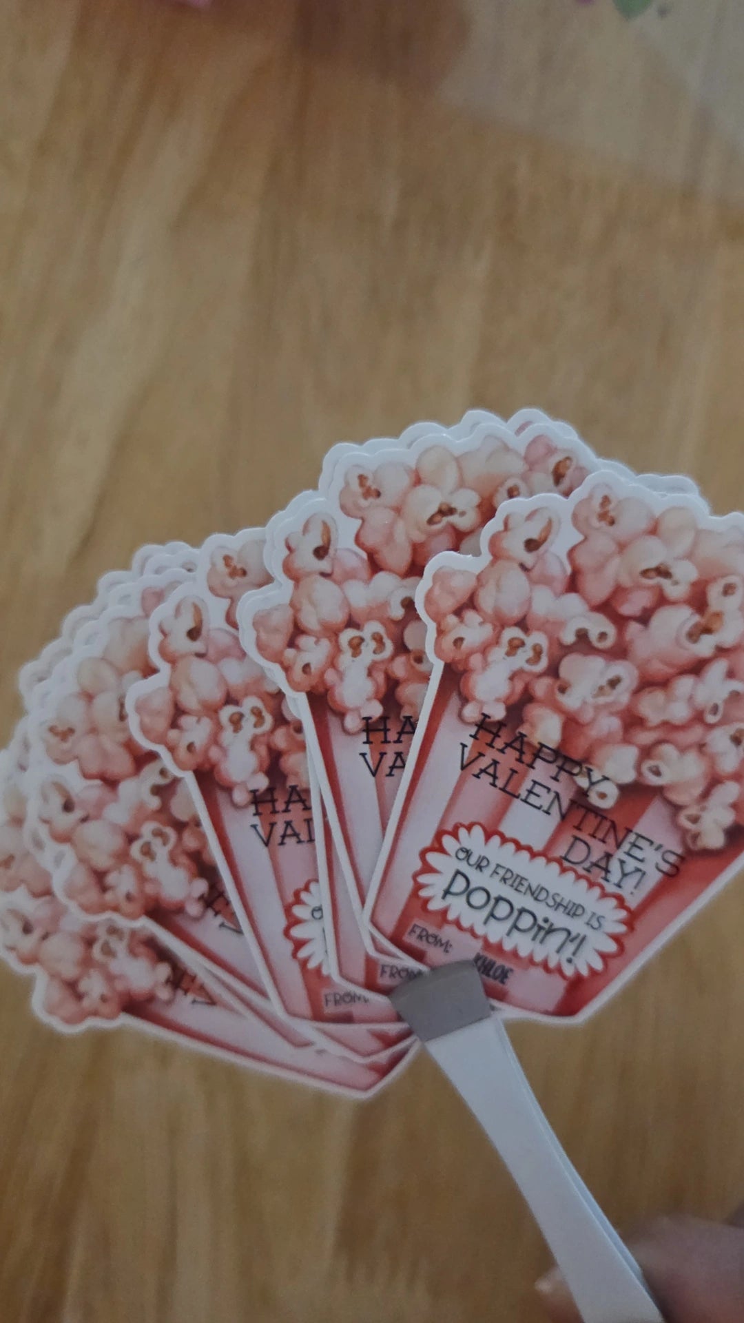 Popcorn Sticker Sheet/Valentines
