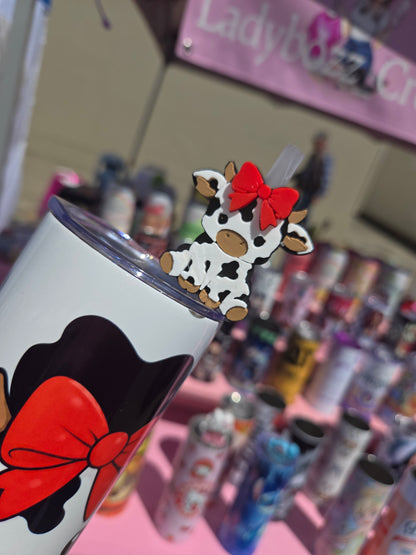 Highland Cow Tumbler with Matching 3d Straw Topper/Print Only or bundle