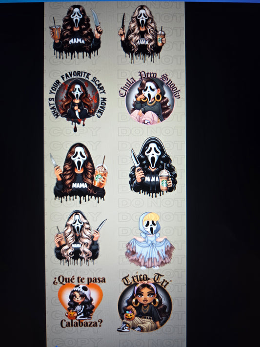 Halloween/Ghost Face/DTF Gangsheet/Premade