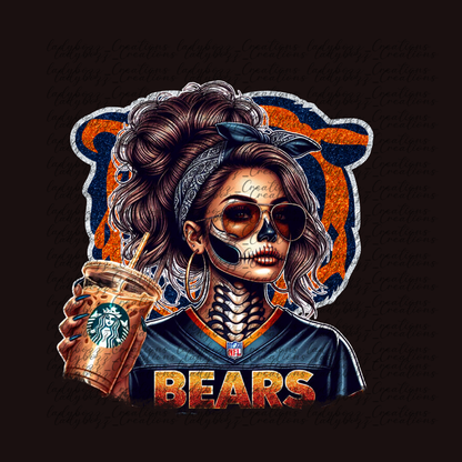 Skelly girl Football /Every Team Available/PRINT ONLY
