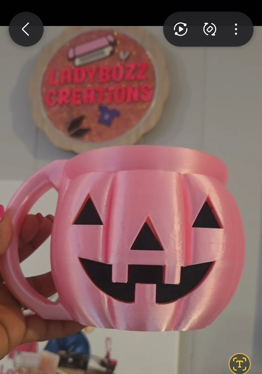 Jack-O'-Lantern Ice Cream Pint Holder/Halloween/3d