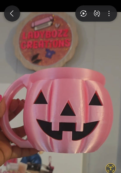 Jack-O'-Lantern Ice Cream Pint Holder/Halloween/3d