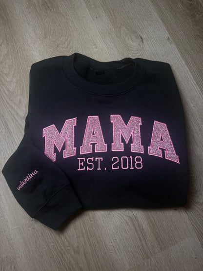 Mama/Custom Embroidery/Sweaters/with sleeve name