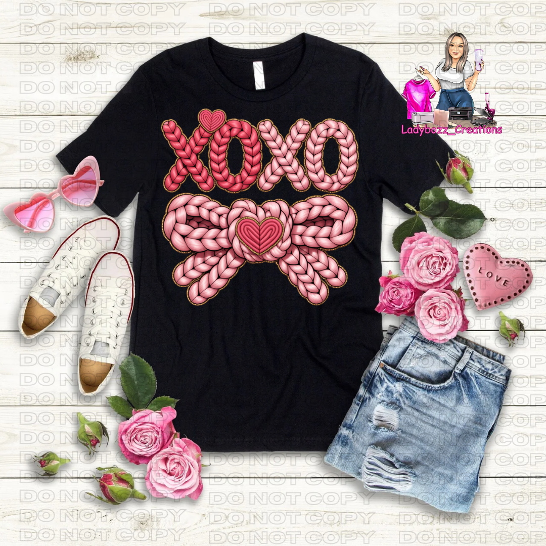 XOXO/Valentines/Faux Embroidery Tshirt/Several Options