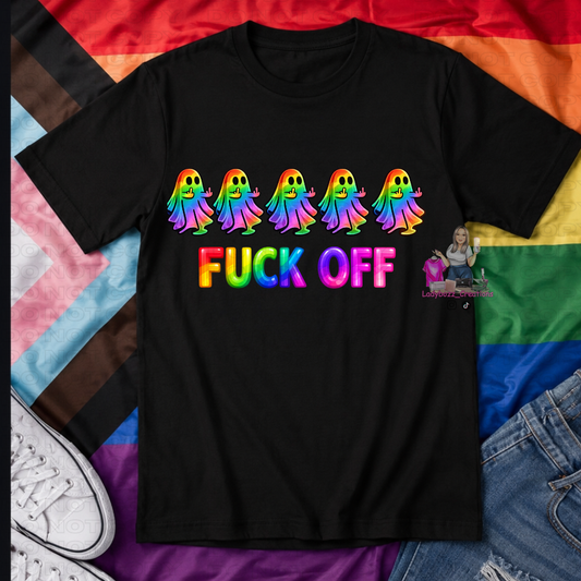 Flipping Ghost/F Off/Pride/Tshirt or print only/