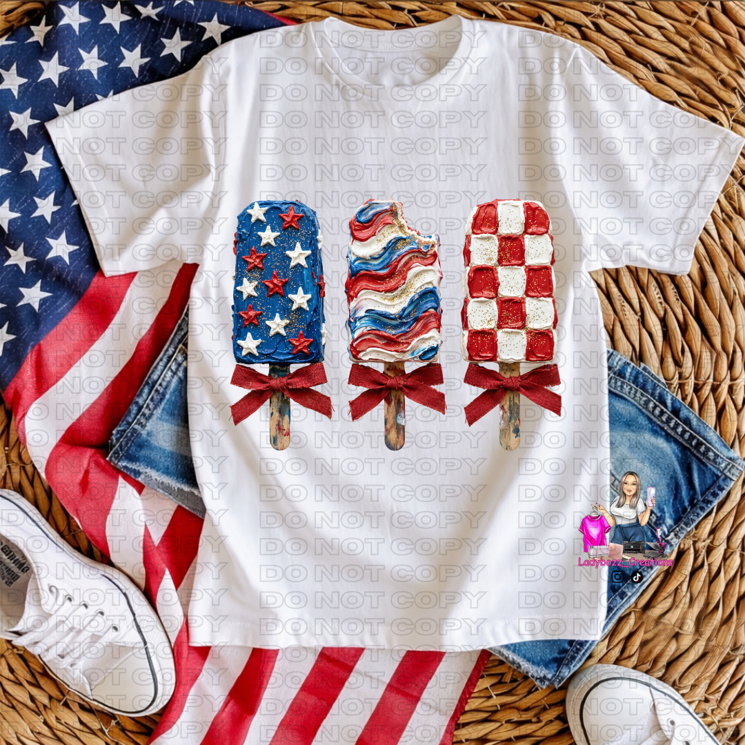 4th of July/Popsicles/Tshirt or print only/