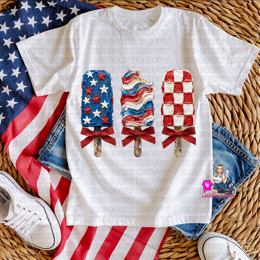 4th of July/Popsicles/Tshirt or print only/