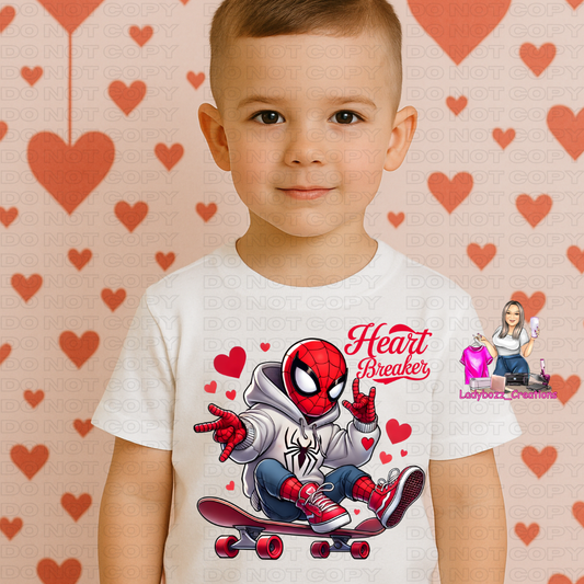 Heart Breaker Spider Man/Valentines/kids/tshirts