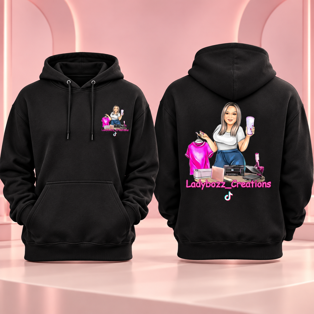 Custom Pocket Logo and Back logo/ DTF Hoodie