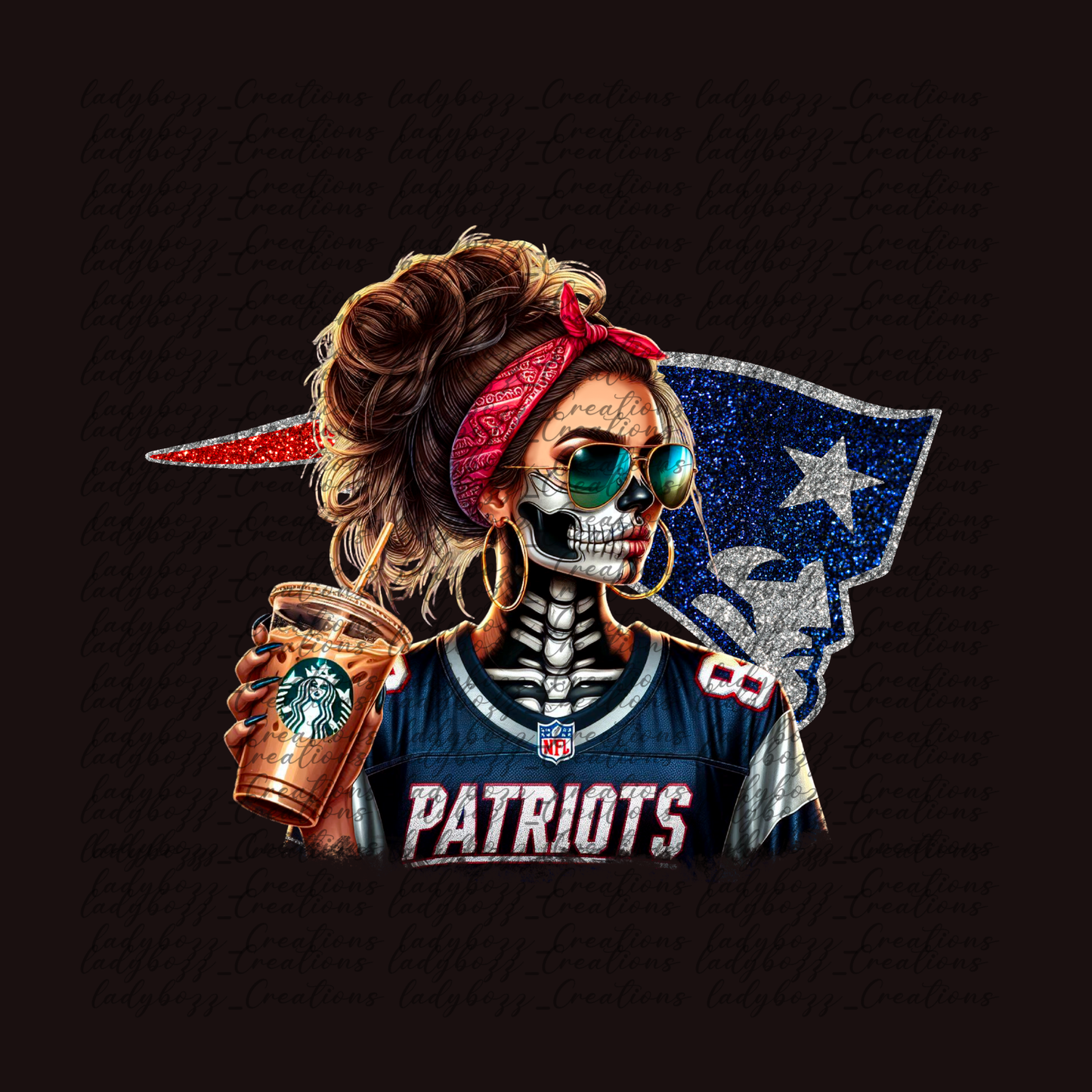 Skelly girl Football /Every Team Available/PRINT ONLY