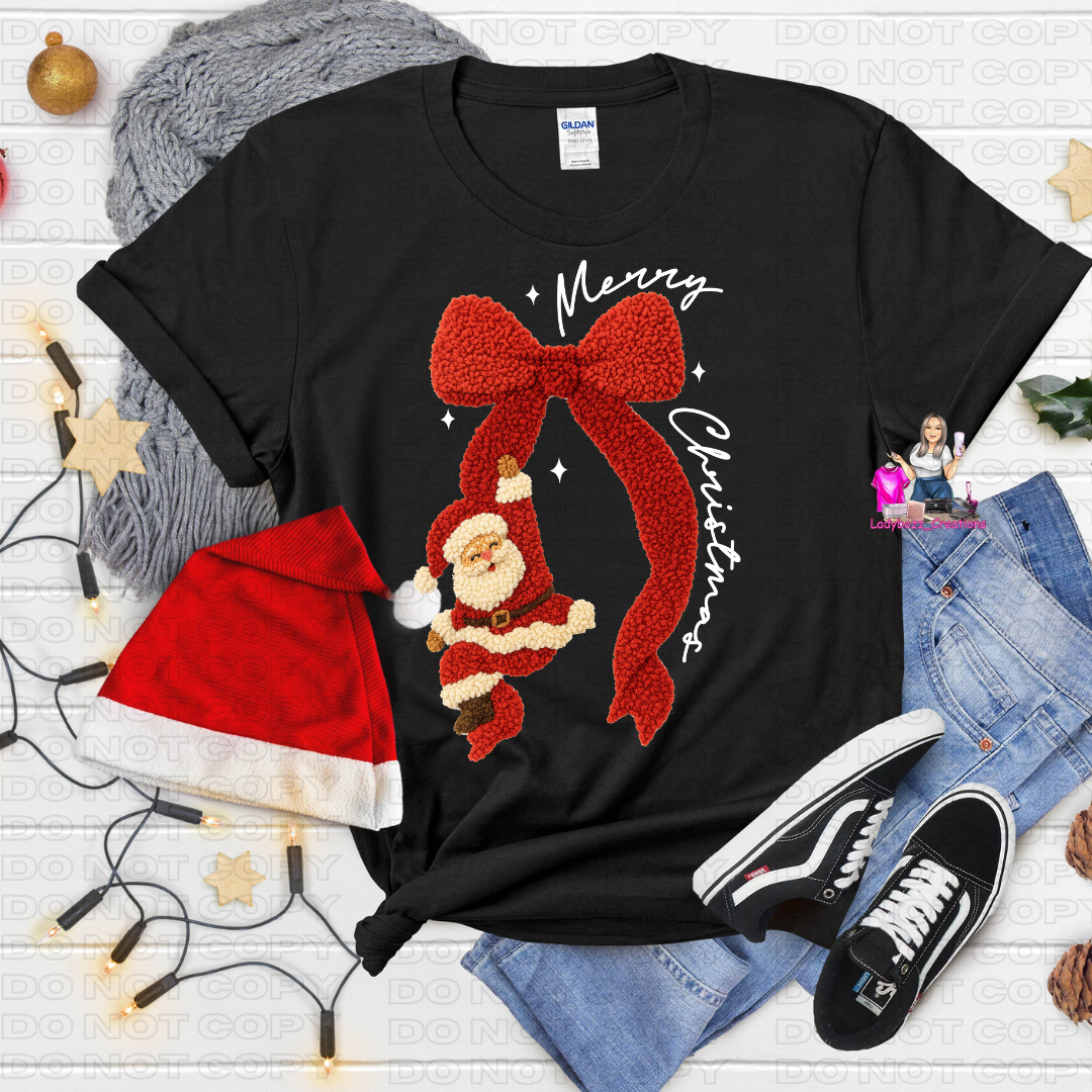 Santa Coquette Bow/Christmas/Tshirt