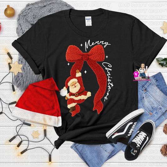 Santa Coquette Bow/Christmas/Tshirt