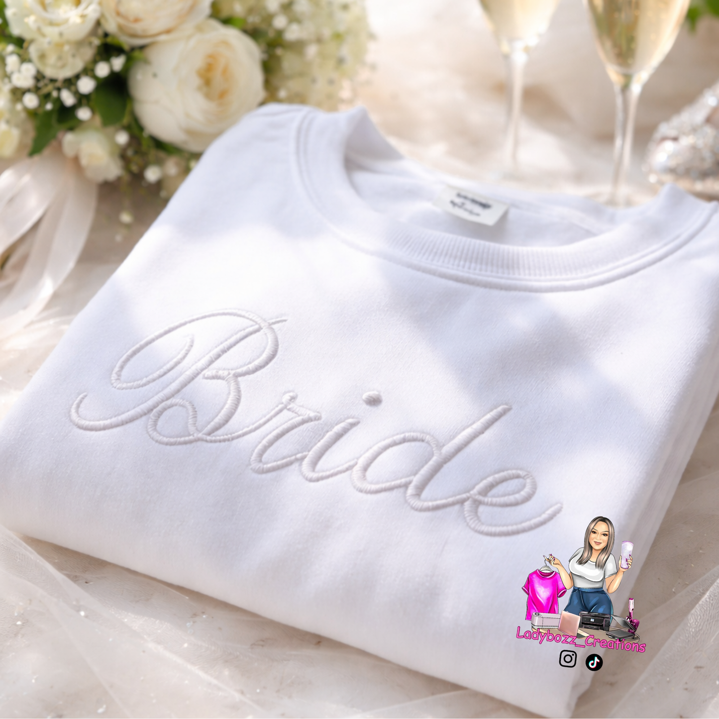 Bride Embroidered Crewneck Sweater