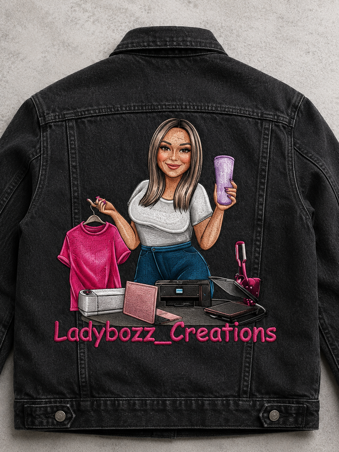 Custom/Embroidery Jacket/ – Full Back Design ONLY (Customer Provided Apparel)