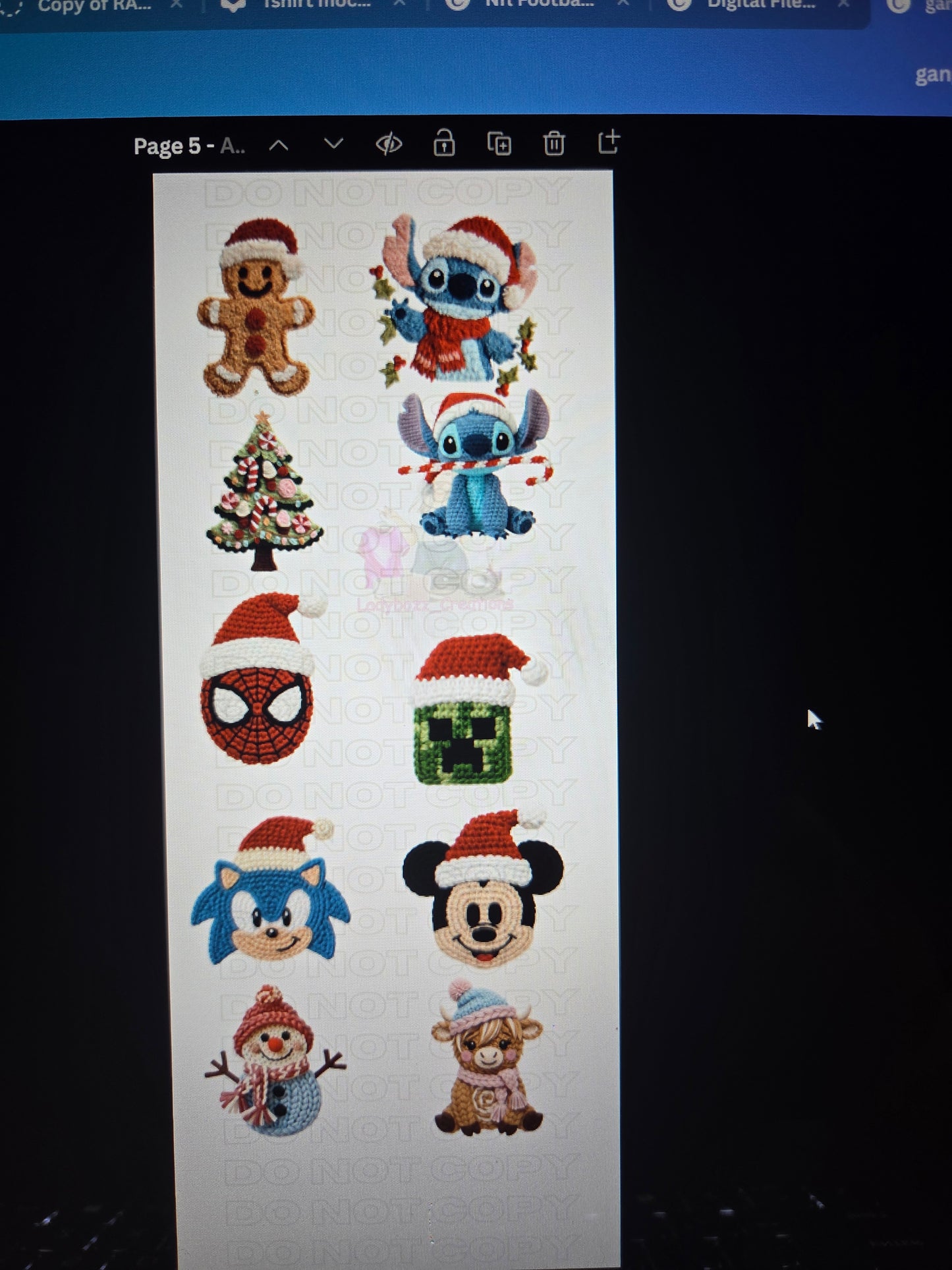 Christmas KID SIZE/DTF Gangsheet/Premade