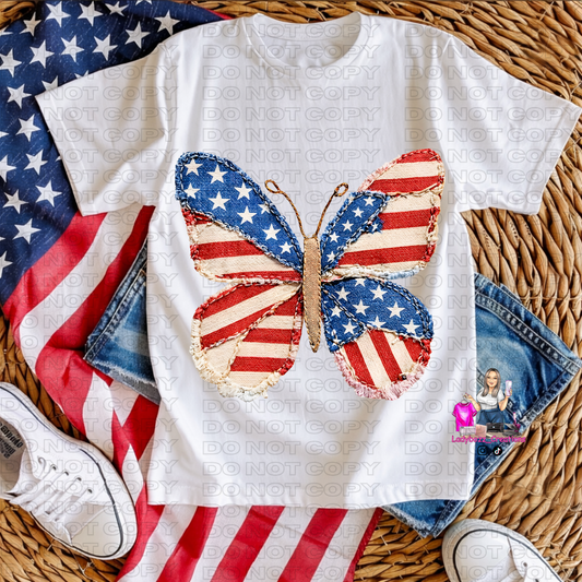 4th of July/Butterfly/Tshirt or print only/