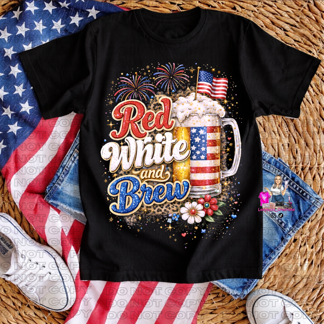 4th of July/Red White Brew/Tshirt or print only/