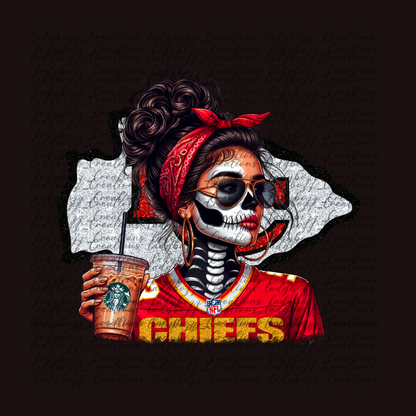 Skelly girl Football /Every Team Available/PRINT ONLY