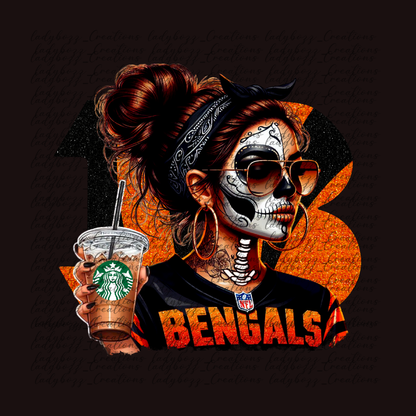 Skelly girl Football /Every Team Available/PRINT ONLY