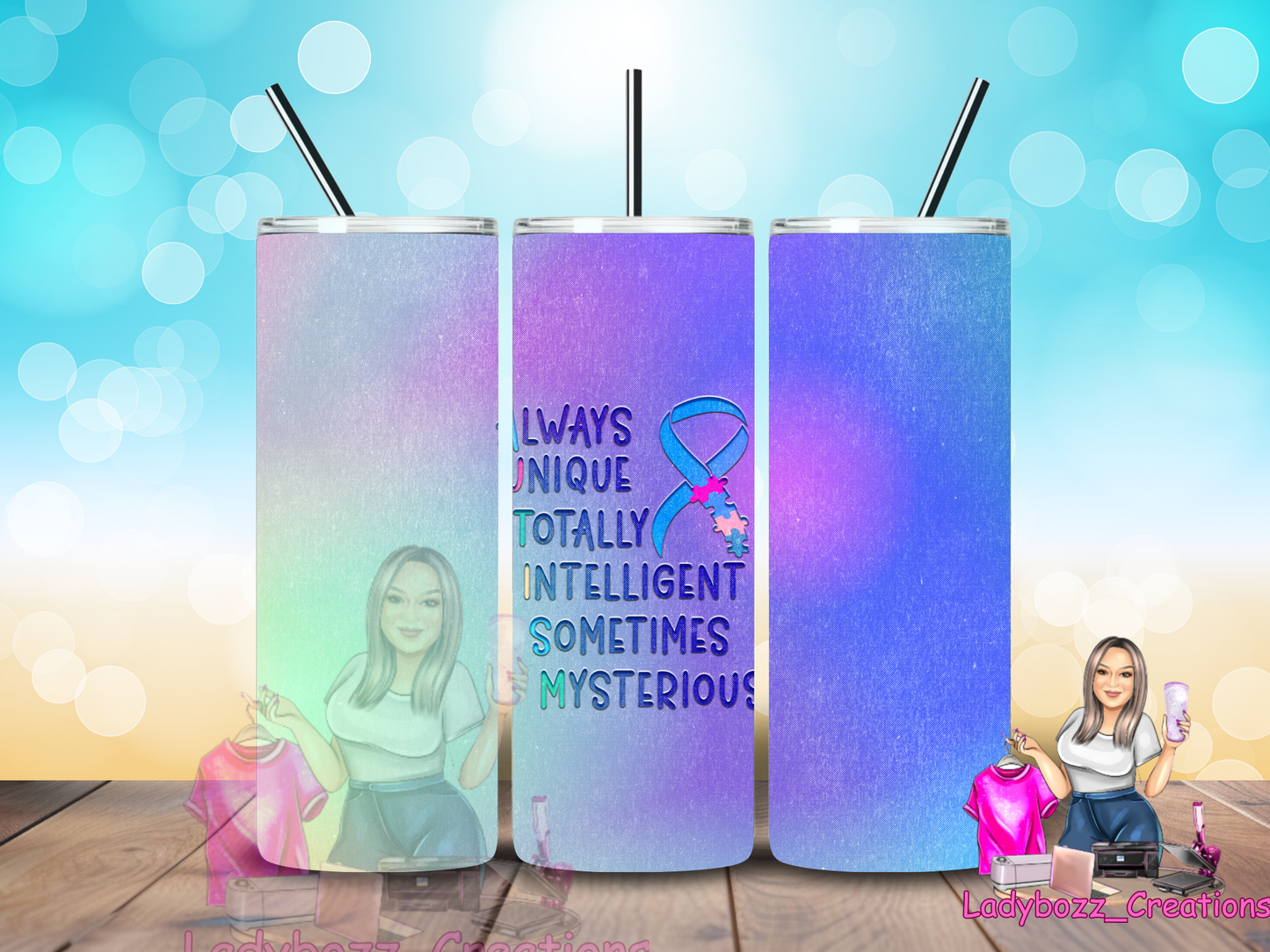Autism Tumbler/ or sublimation print/several options