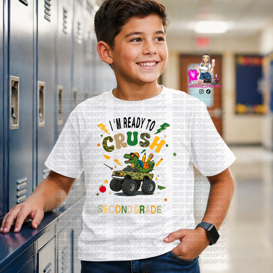 Back to School/Im Ready To Crush Second Grade/School/kids/tshirts