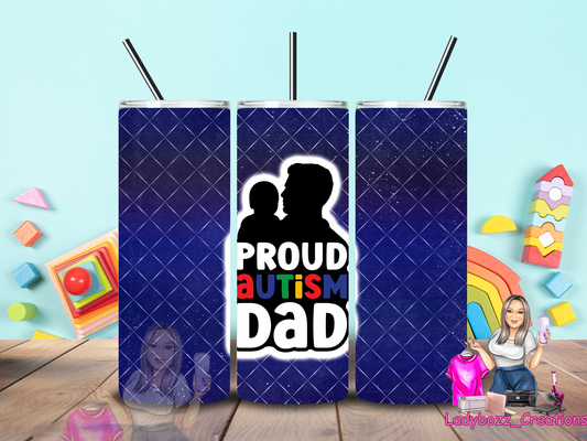 Autism Mom or Dad Tumbler/ or sublimation print