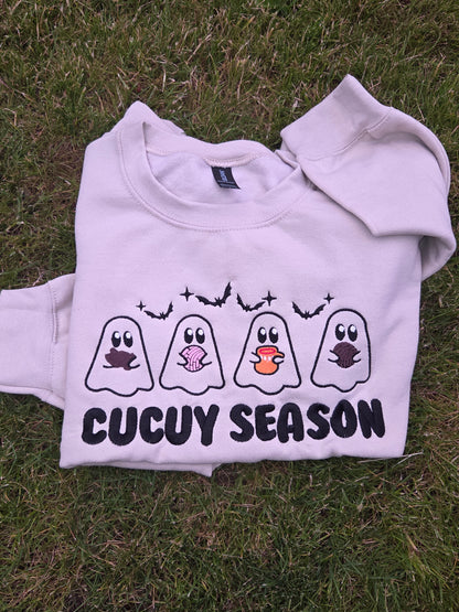 Cucuy Season Embroidery Crewneck/Halloween