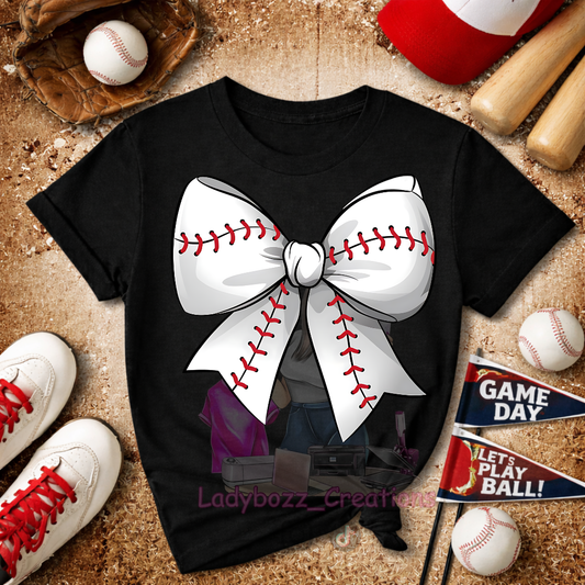 $20 Sports Shirt Sale/Baseball Coquette Bow